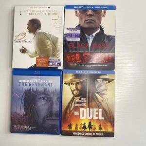 Blu-Ray 4 Disk LOT Black Mass, The Duel, The Revenant, 12 Years A Slave